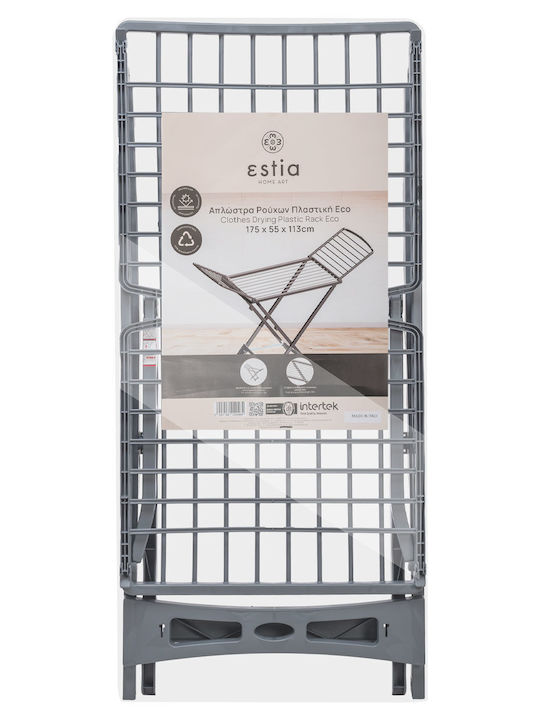 Floor Clothes Drying Rack Biociclo Plastic Folding 20m Grey