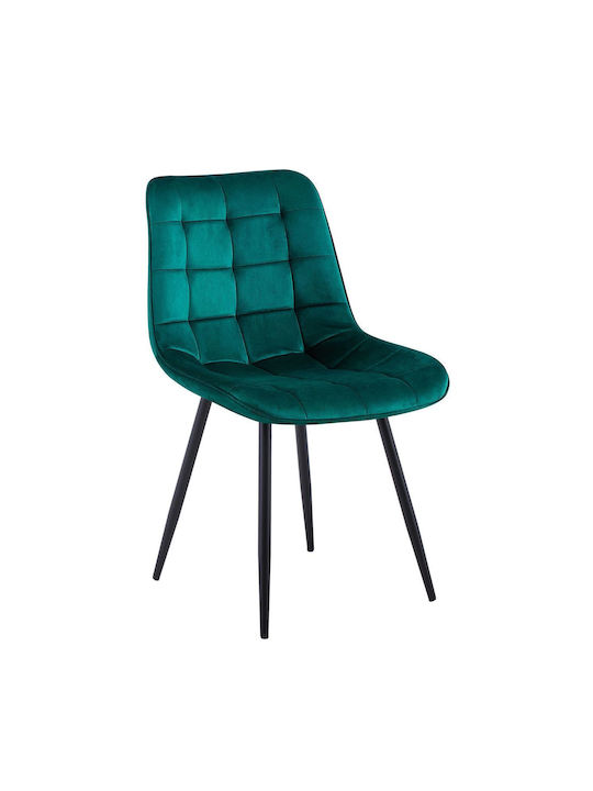 Dining Room Velvet Chair Forest Green 50x58x83cm