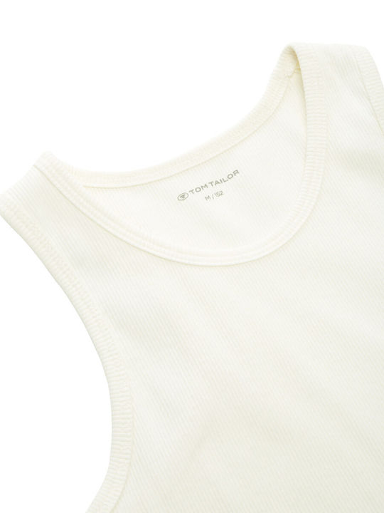 Παιδικό Crop Top Αμάνικο Εκρού