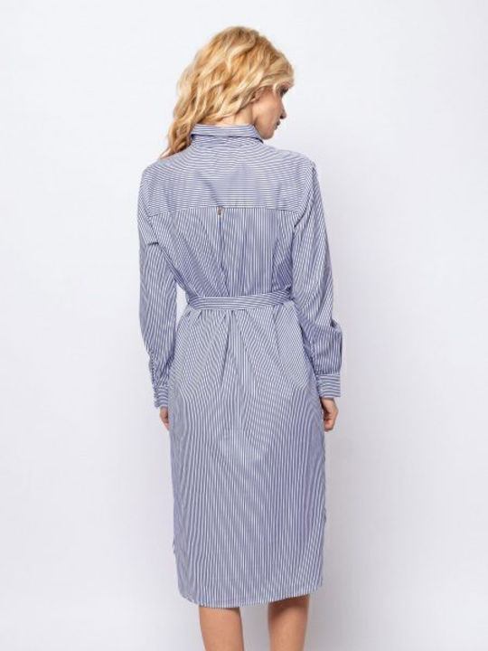 Heavy Tools Striped Women's Dress with Belt 451/Verona Navy
