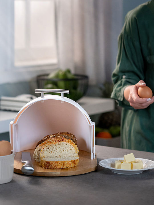 Estia ESSENTIALS Brotkasten mit Deckel Kunststoff Weiß 37x26x20cm