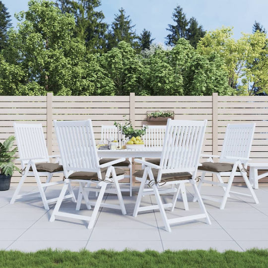 vidaXL Pernă Waterproof Pentru Bancă Perne Pentru Scaune De Grădină Bej-Gri 6 Buc 50x50 Cm