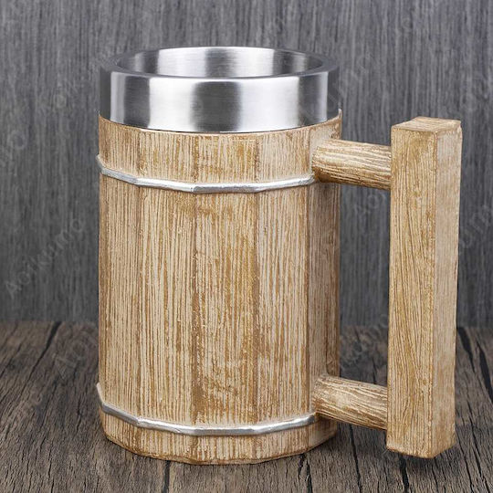 Molf's Becher Metallisch Silber 600ml