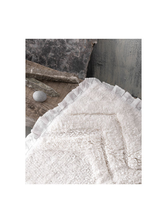 Rythmos Bath Mat Cotton Darius 120-110-1800 White 60x90cm