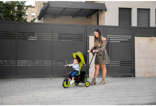 Smart Trike Tricicletă pentru copii STR3 Pliabil, Transformabil cu Mâner Parental & Cort pentru 9+ luni Verde