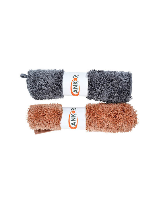 Ankor Rutschfest Badematte Synthetisch,Polyester/Cotton/Leather Rechteckig 816255 Terracotta 50x80cm
