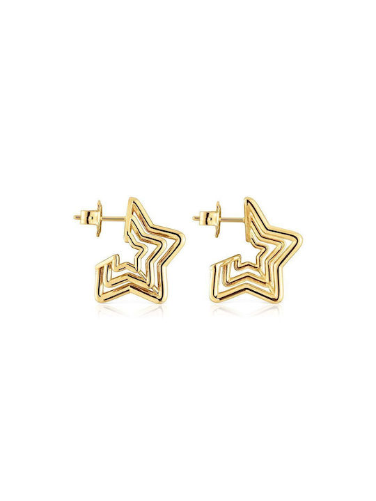 Tous Earrings made of Silver Gold Plated