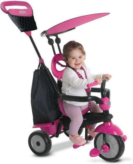 Smart Trike Vanilla Plus Μετατρεπόμενο με Χειρολαβή Γονέα 4 σε 1 για 15 Μηνών Ροζ