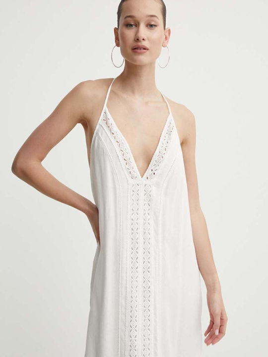 Sommer Maxi Damenkleid Weiß