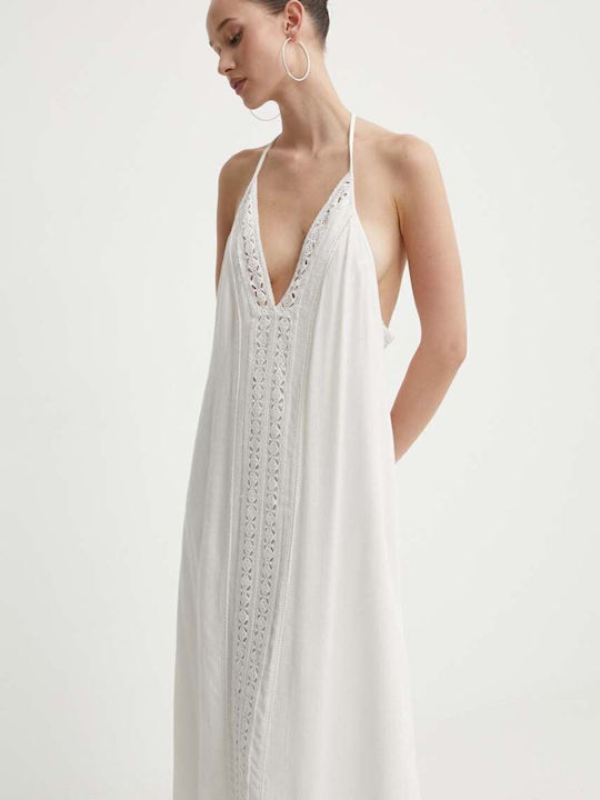 Sommer Maxi Damenkleid Weiß