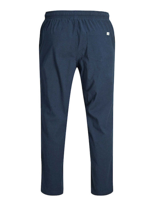 Trousers Elastic in Tapered Line Navy Blazer