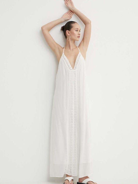 Sommer Maxi Damenkleid Weiß