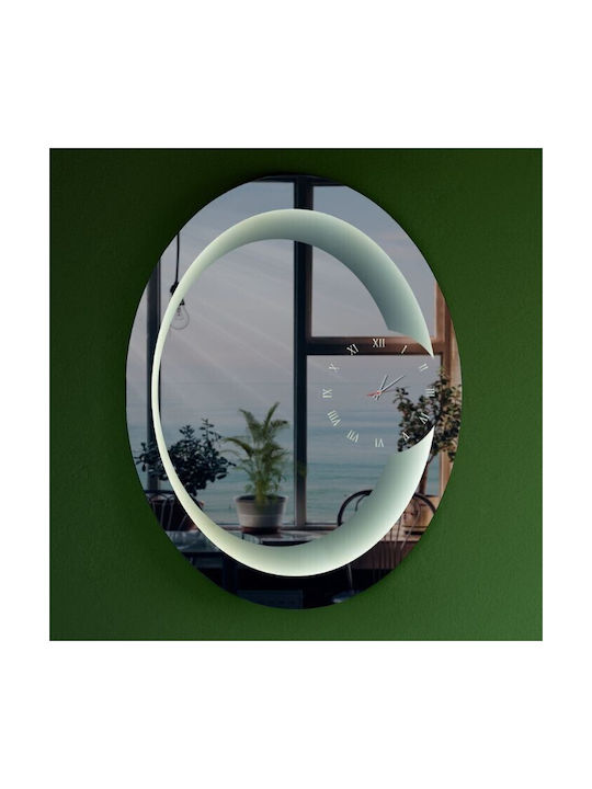 Ploumatos Wall Clock Mirror Bronze 115x75cm Various Colors)