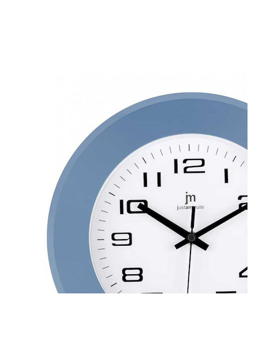 Justaminute Wall Clock Plastic Light Blue