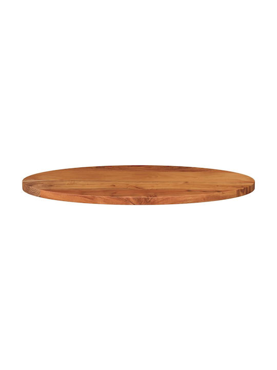vidaXL Oval Table Surface made of Solid Wood Brown 90x40x2.5cm 370799 1pcs