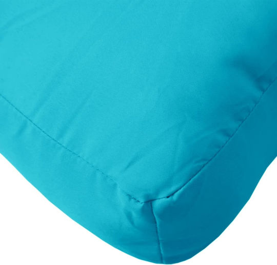 vidaXL Waterproof Bench Cushion for Palette with Backrest Turquoise 2 Pieces 80x80cm