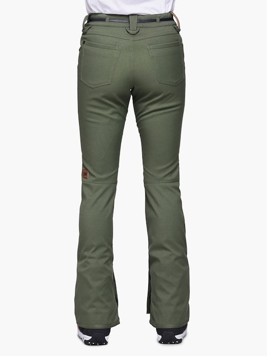 L1 Women's Fabric Trousers in Skinny Fit Green