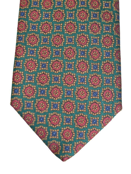 Octopus Men's Tie Silk Printed in Green Color