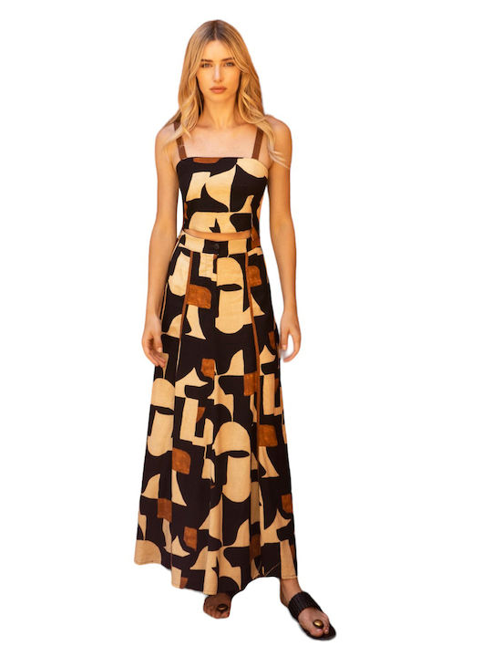 Linen Maxi Skirt Multi