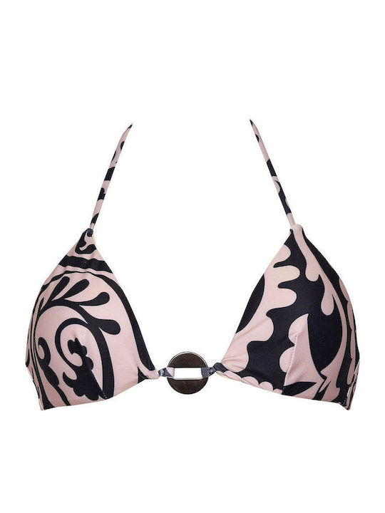Padded Triangle Bikini Top Black