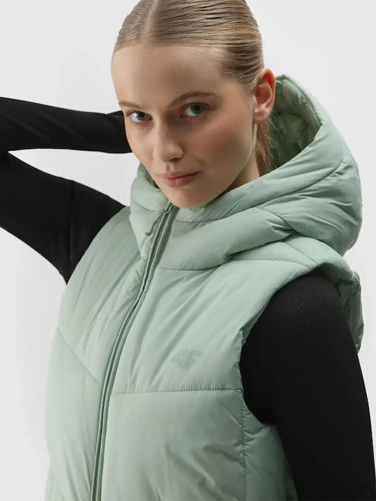 4F Women's Short Sports Jacket for Winter Green
