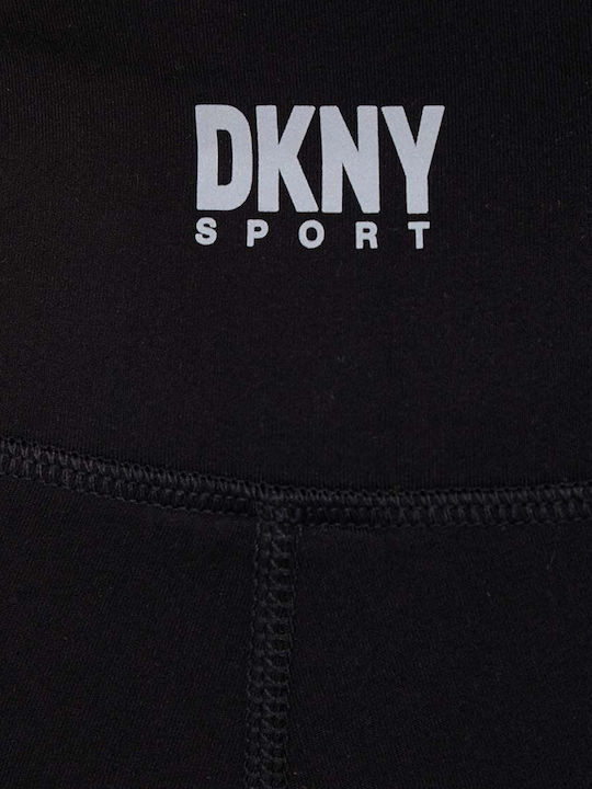 Frauen Gekürzt Leggings Hochgeschnitten Schwarz
