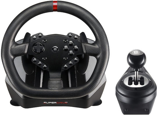 Subsonic Superdrive GS950-X Steering Wheel with Pedals for PS4 / XBOX One / Xbox Series X/S with 900° Rotation