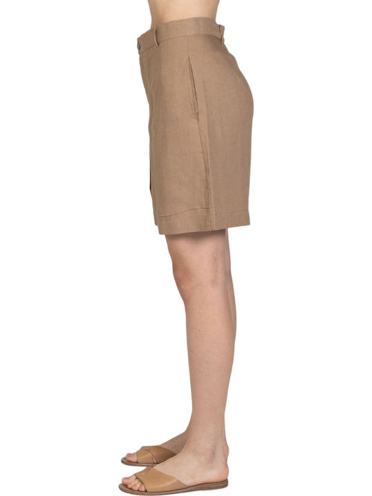 Γυναικείο Λινό Σορτς Beige