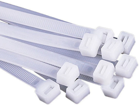 Legături Cablu Plastice 100mmx2.5mm În Culoare Albă 100 Bucăți ZK11133QWS48