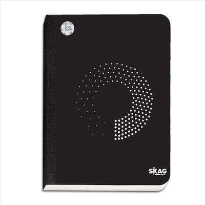 Skag Notebook Ruled A4 2 Subjects Λινόδετο Black & White 1pcs (Μiscellaneous Designs)