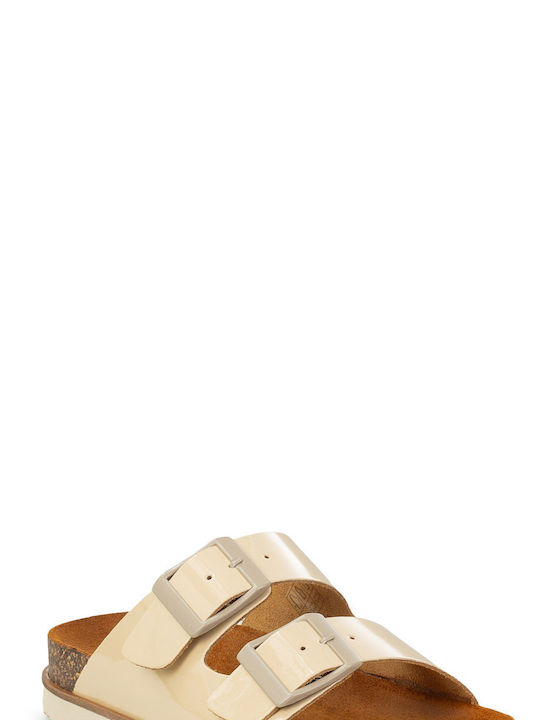 Boss Shoes Women's Flat Sandals in Beige Color