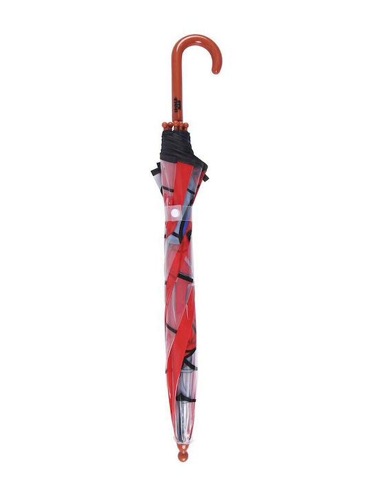 Spiderman Umbrelă pentru copii Baston roșie cu diametrul de 45cm.