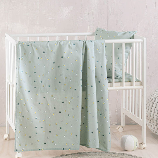Rythmos Set Duvet Crib Cotton Blaze Green Green 110x150cm
