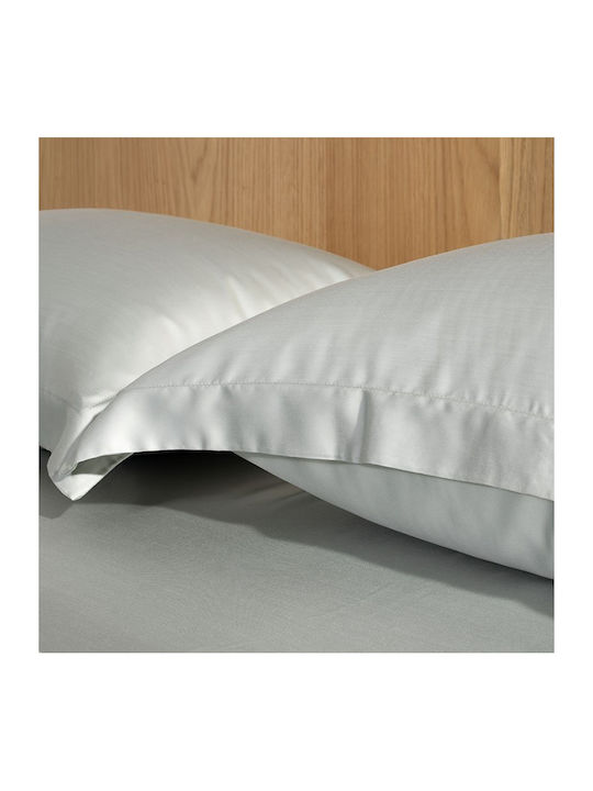 Charisma Bettwäsche-Set Überdoppel mit Gummiband 160x200+40cm. Silver 4Stück