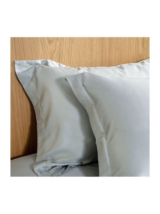 Charisma Bettwäsche-Set Überdoppel mit Gummiband 160x200+40cm. Silver 4Stück