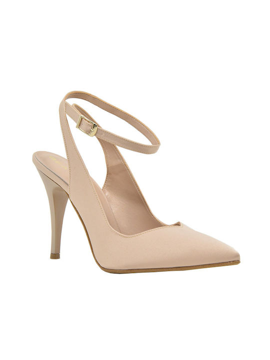 Pantofi de damă Piedini 975 satin nude