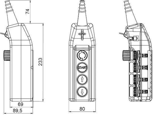 Spamel Бутон Индустриални бутони PKS-4W03