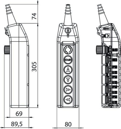 Spamel Industrial Push Button PKS-6W07