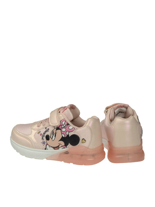 Παιδικά Sneakers με Σκρατς & Φωτάκια Ροζ