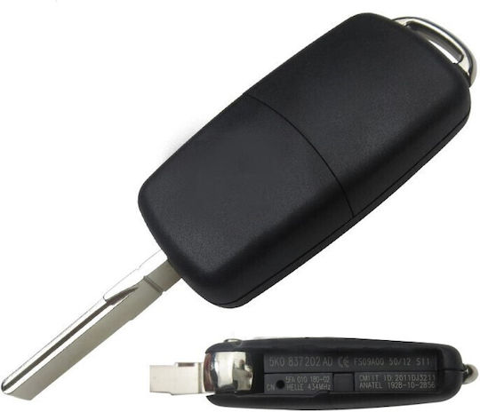 Carcasă cheie auto cu lamă Pliabil cu 3 butoane pentru Audi / Scaun / Skoda / VW