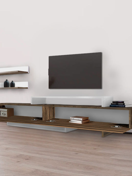 TV Stand Nirvana Walnut - White L180xD31.3xH41.7cm