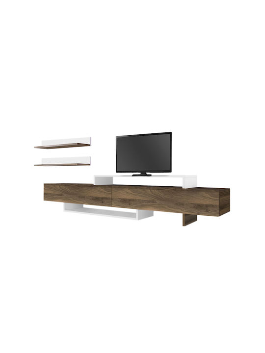 TV Stand Nirvana Walnut - White L180xD31.3xH41.7cm