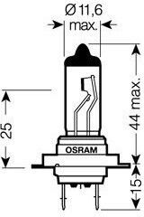 Osram Lămpi Autoturismului H7 Halogen 4300K Alb natural 12V 55W
