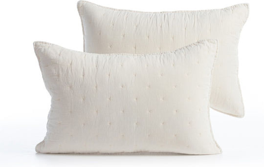 Nef-Nef Homeware Elements Сет Калъфки за Възглавници Оксфорд Ватирани Ecru 52x72см.