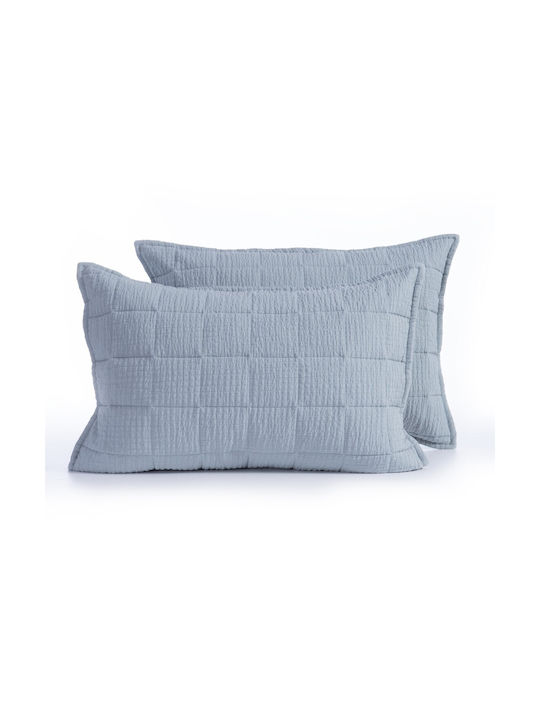 Nef-Nef Homeware Elements Pillowcase Set Oxford Quilted Stone 52x72cm.