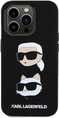 Karl Lagerfeld Liquid Back Cover Σιλικόνης Μαύρο (iPhone 15 Pro Max)