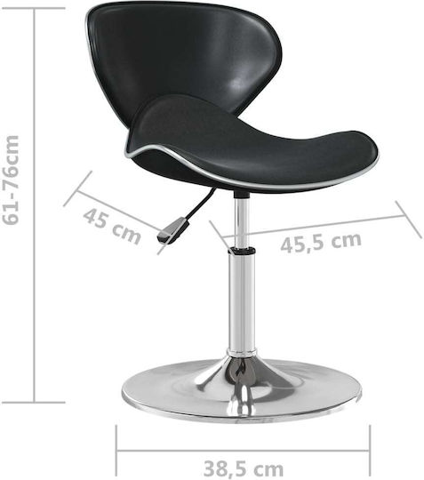 Scaune Bar cu Înălțime Reglabilă Negru 45.5x45x61-76buc