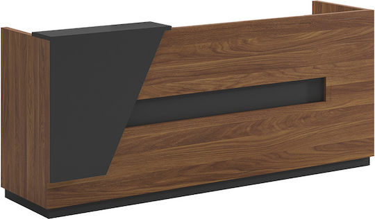 Pakketo Oscar Professional Office Reception Desk L180xW65xH76cm with Cabinet