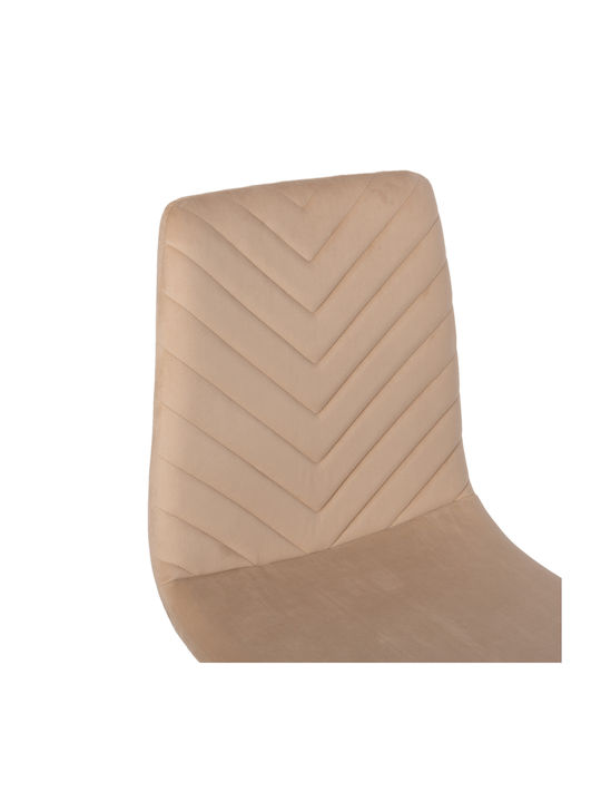 Latrell Dining Room Velvet Chair Ecru 43x54x88cm 4pcs