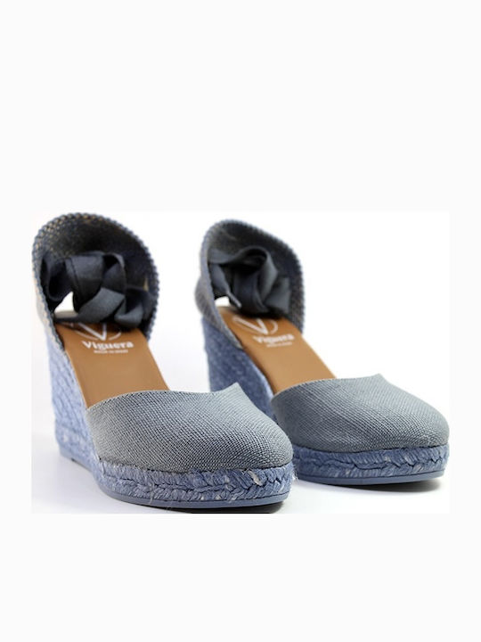 Кожени обувки на платформа Viguera Valenciana Denim
